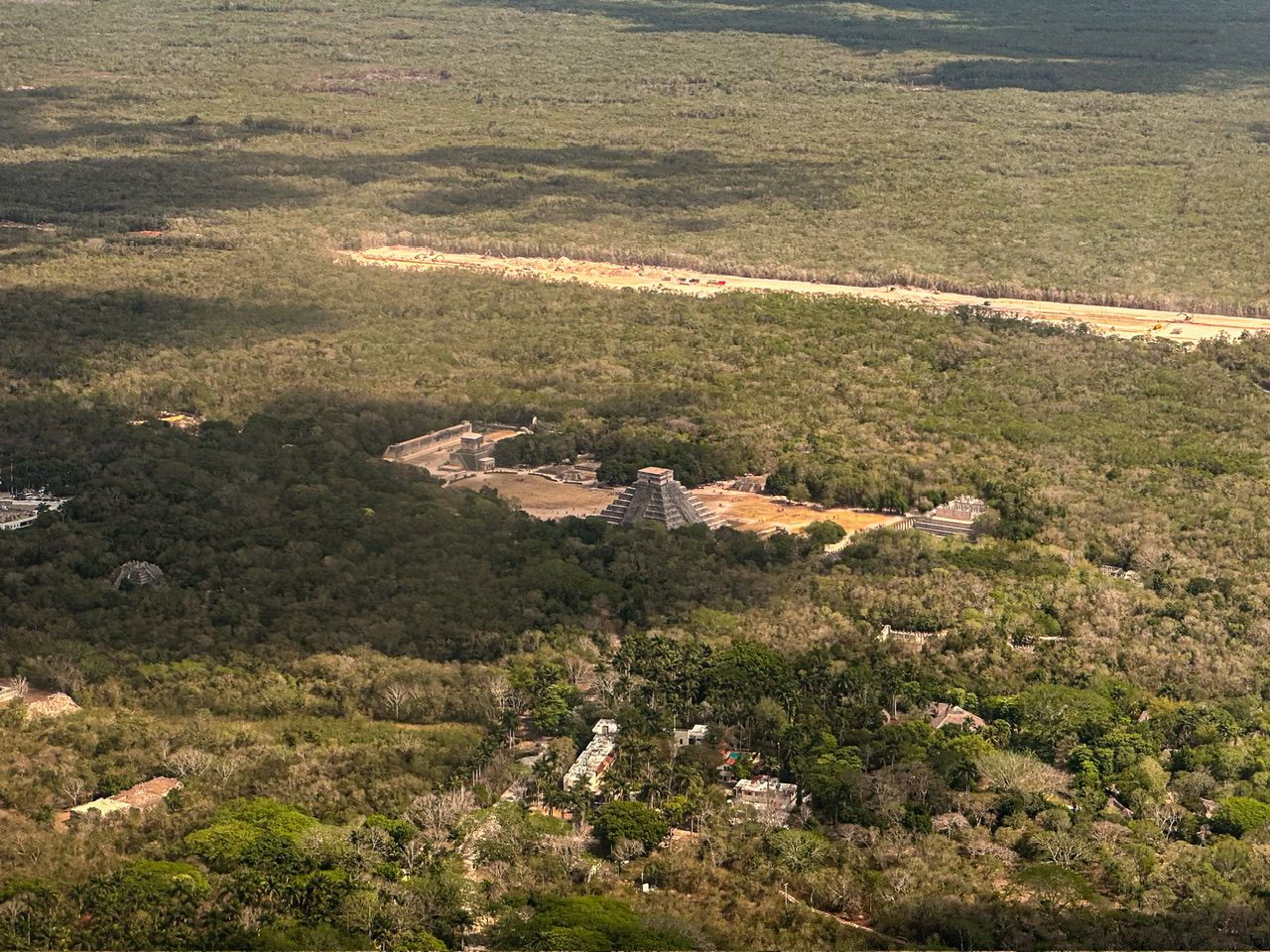 Temple of Kulkulkan view from plane